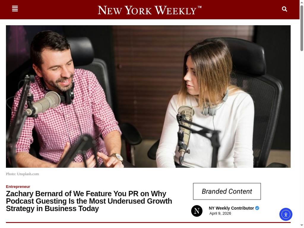 Article published on NY Weekly